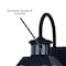 Vaxcel Nottingham 8.5-in. W 2 Light Black Motion Sensor Dusk to Dawn Outdoor Wall Lantern Clear Glass T0597 - alternate 3